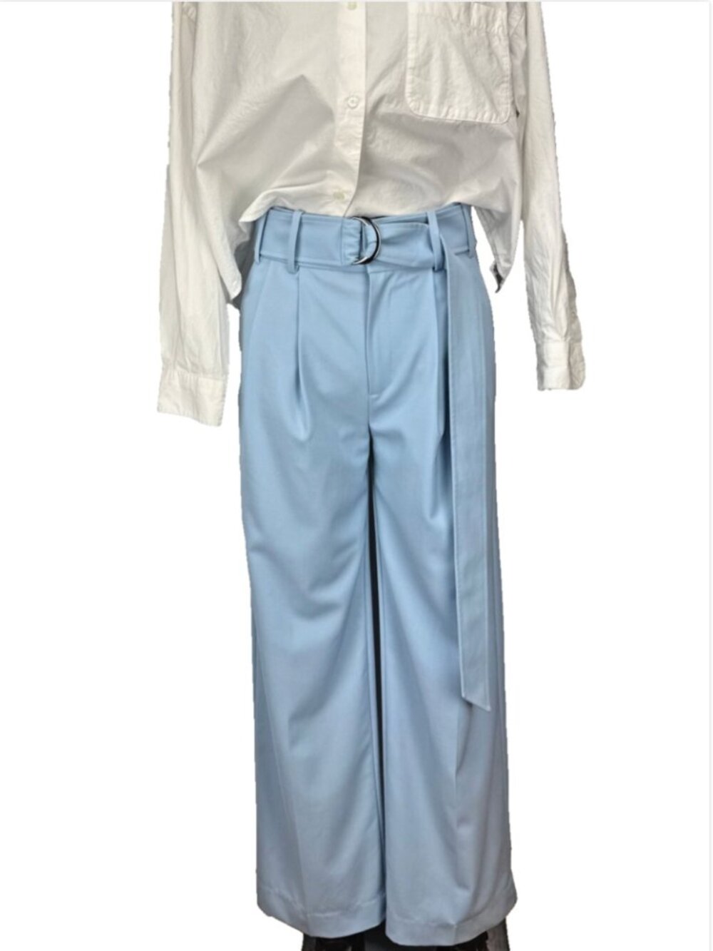 EQUIPEMENT Light Ice Blue Classic Tailored Woven Dress Pants Trousers sz 4